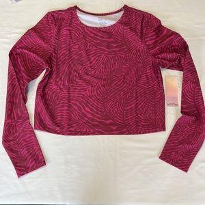 Mott50 Coco Crew Neck Rashguard in Magenta Ocean Print Size XL NWT